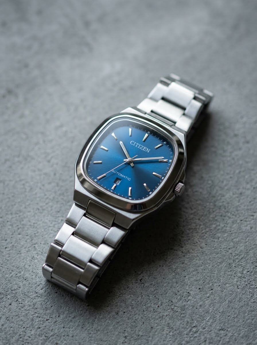 Citizen Vintage TV Dial Automatic Men's Luxury Watch - BLUE DIAL