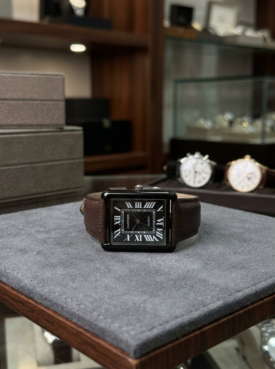Premium Vintage Rectangular Tank Watch for Men – Old Money Aesthetic